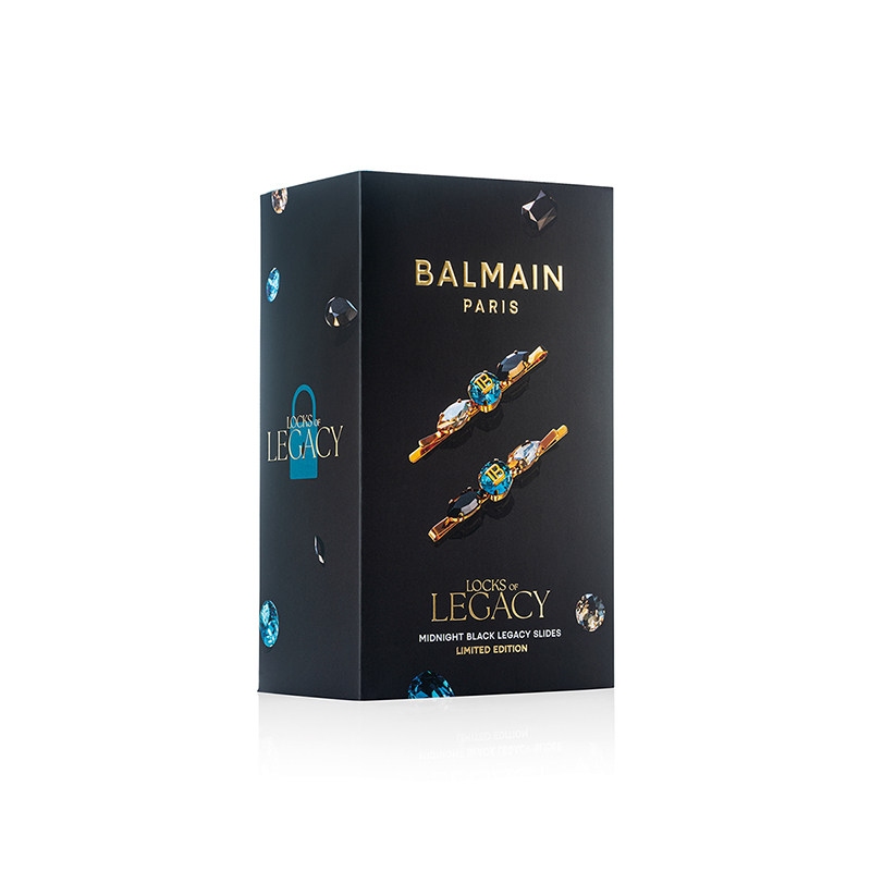 BALMAIN HAIR Locks of Legacy plaukų segtukų duetas / Midnight Black Legacy Slides Duo - Image 4