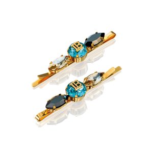 BALMAIN HAIR Locks of Legacy plaukų segtukų duetas / Midnight Black Legacy Slides Duo